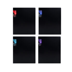 Unicorn Stationery A4 Black Refillable Portfolio Clear Book Holder File UCB-A4-20RB