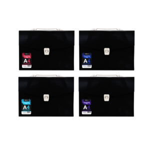 Unicorn Stationery Expanding Document File With Subject Tabs, Pockets & Handle UEF-1281HTH Random Colour