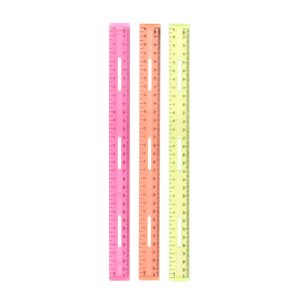 Unicorn Stationery 30cm Transparent Colour Ruler UTR-30CM Random Colour