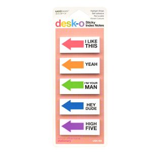 Unicorn Stationery Multi Fancy Phrase Arrow Index Sticky Notes USN-109