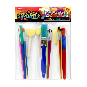 Unicorn Stationery 15in1 Kids Paint Brush Set UAB-666-K15'S