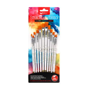 Unicorn Stationery 12in1 Nylon Brush with Flat Tip UAB-666-C 12'S
