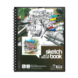Unicorn Stationery 165gsm 50 Sheets Sketchbook with Perforated Pages & Front Pocket Cover USB-926