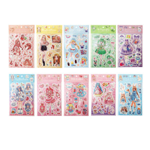 *CLEARANCE* Anime Sticker 3-Party Girl Character Random Design
