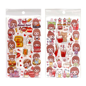*CLEARANCE* Journal PET Cartoon Sticker Pack 4 Pcs Random Design