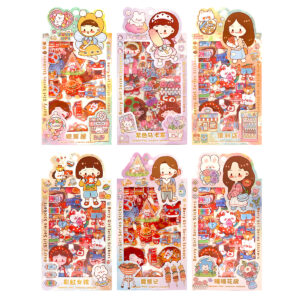 *CLEARANCE* Journal PET Cartoon Berry Girl Sticker 4 in 1 Random Design